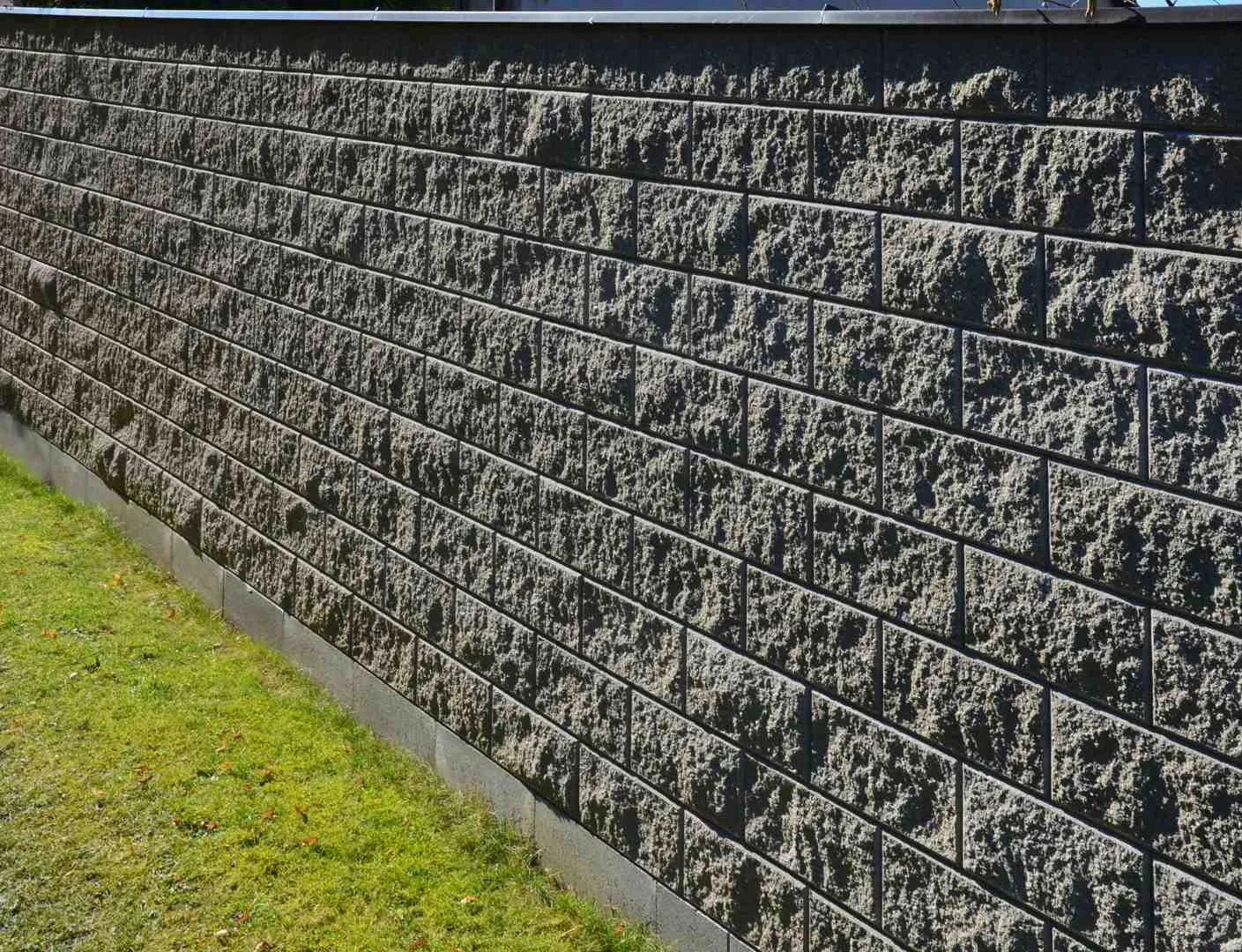Concrete block retaining walls